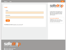 Tablet Screenshot of my.safedrop.com